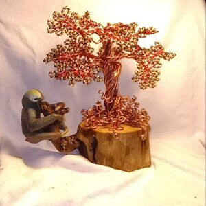 Giftable Hand Crafted Copper Jungle Tree Sculpture